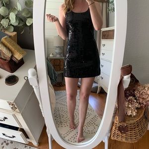 Marciano black sequin Mini Dress XS